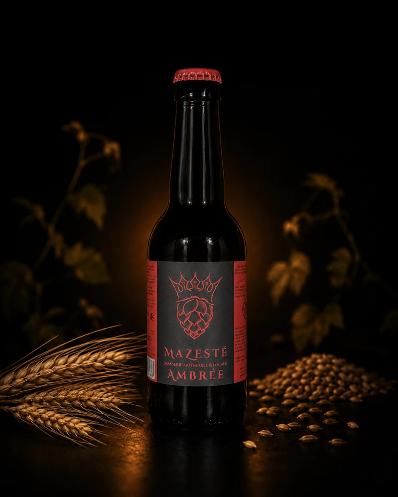Bouteille Mazesté Ambrée — Bière artisanale bio, Haute-Loire