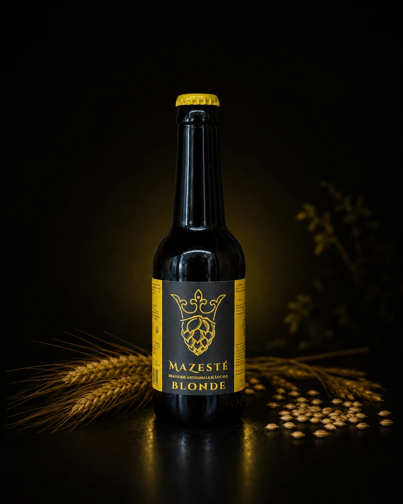 Bouteille Mazesté Blonde — Bière artisanale bio, Haute-Loire