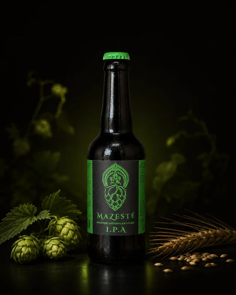 Bouteille Mazesté IPA — Bière artisanale bio, Haute-Loire