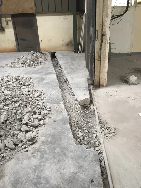 Démolition du sol existant — chantier Mazesté