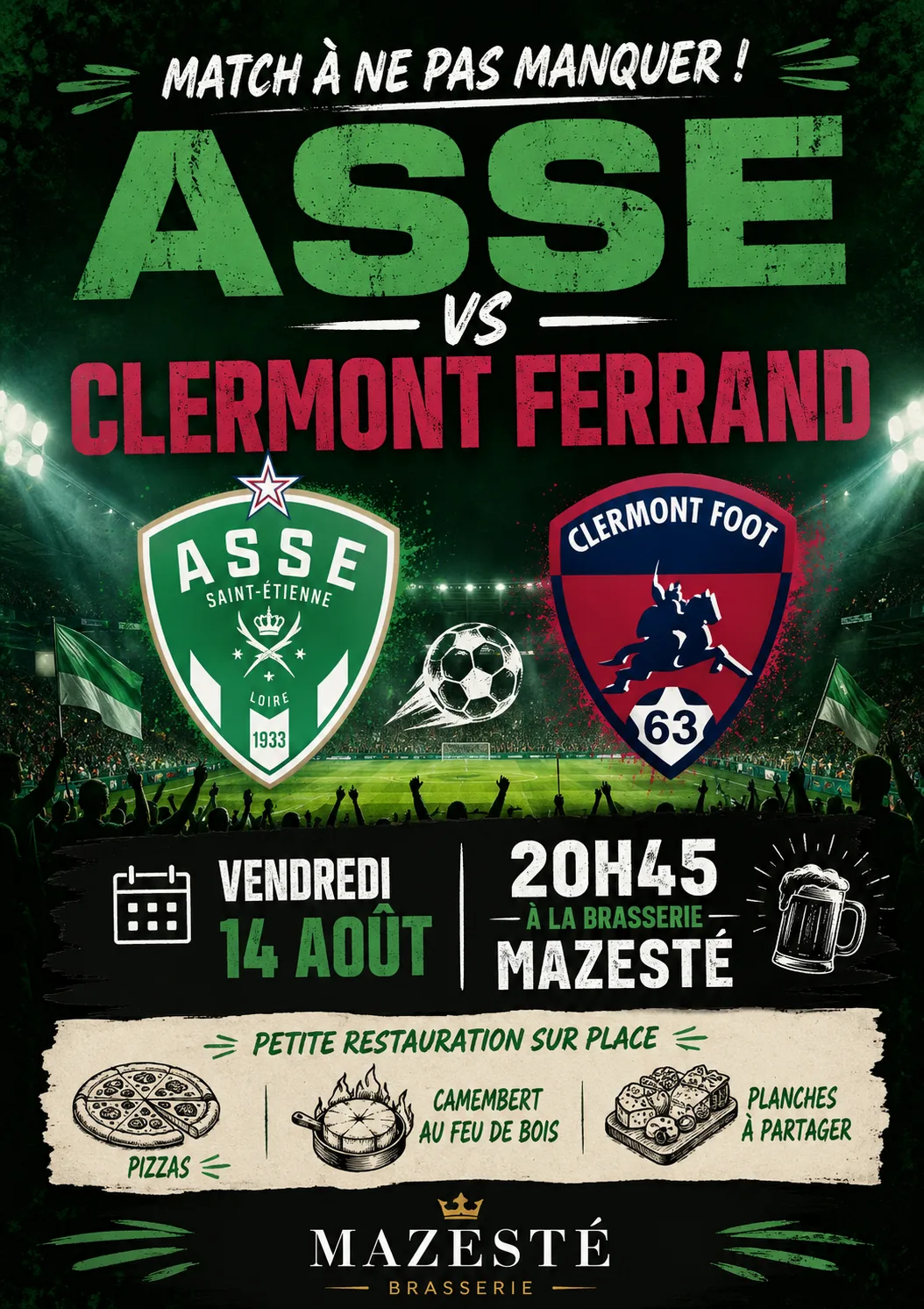 Match ASSE - Clermont Ferrand